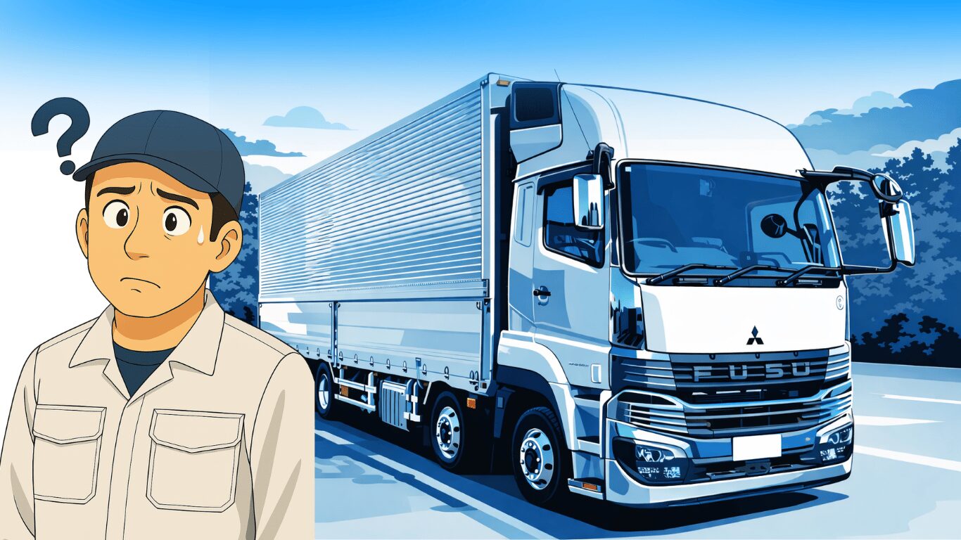 大型トラック運転手の年収はどれくらいかを現役ドライバーが実体験をもとに解説するイラスト