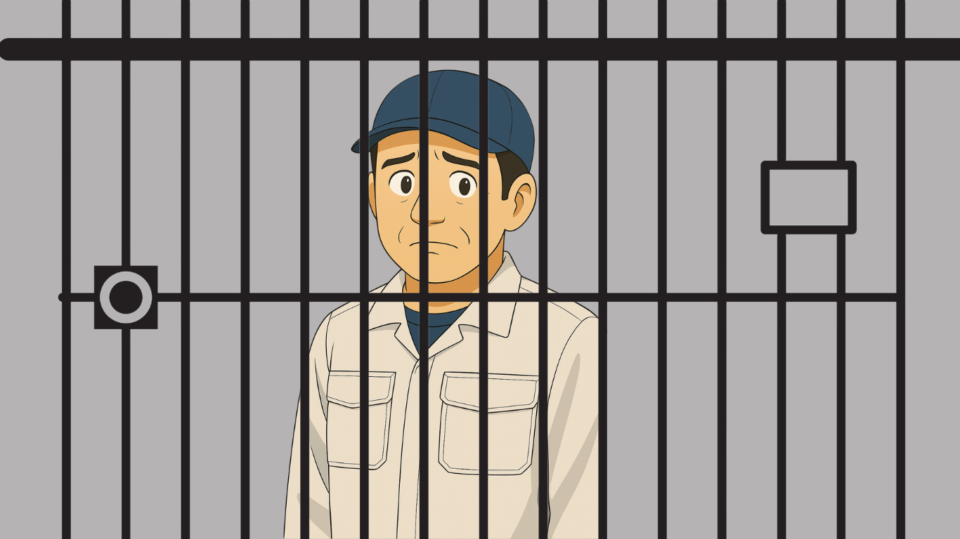 集団生活が苦手だった幼少期を象徴するイラスト｜刑務所のように感じた保育園の扉
