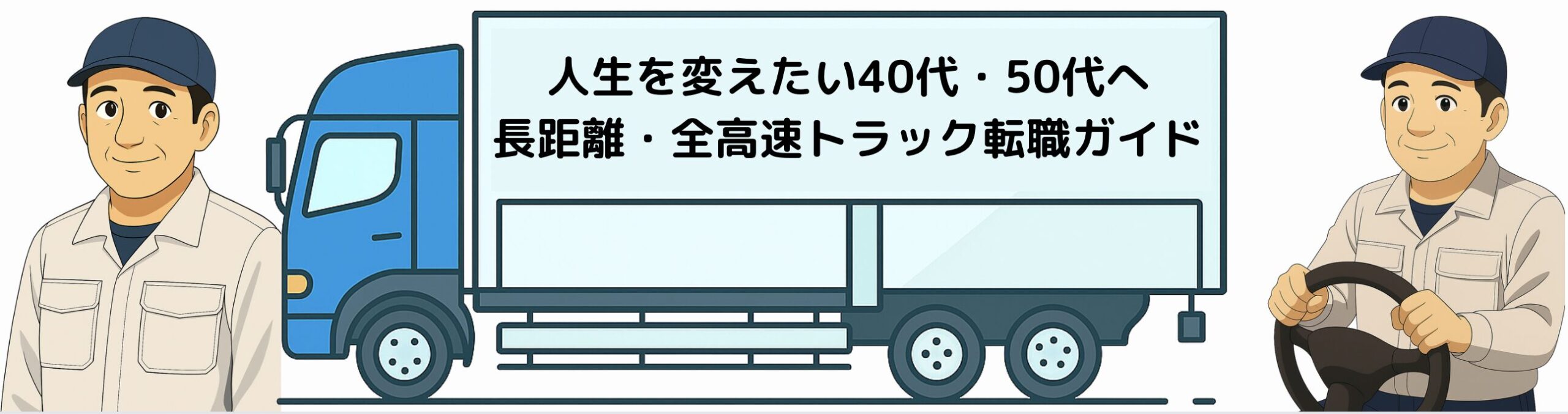 人生を変えたい40代・50代へ｜長距離・全高速トラック転職ガイド（学歴不問・全国対応）