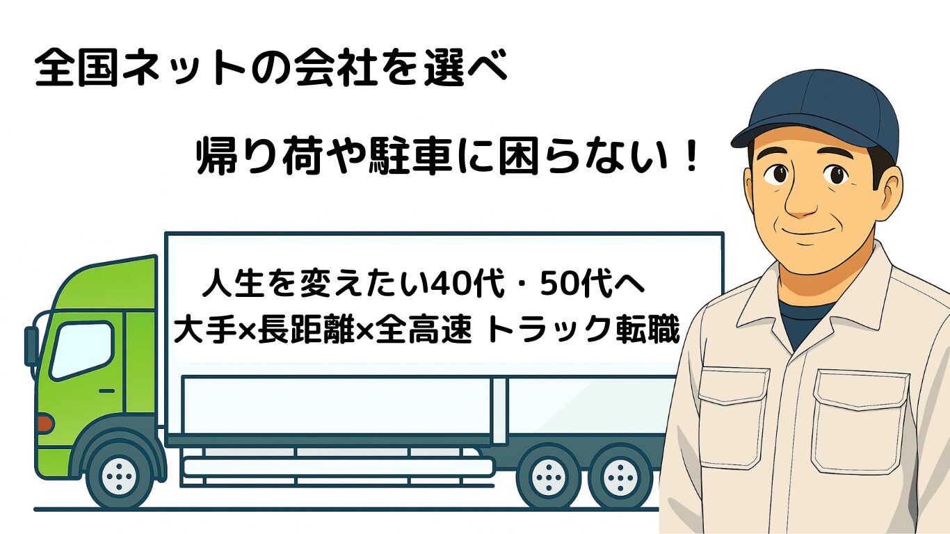 長距離トラック転職で全国に営業所がある会社が有利な理由を現役ドライバーが解説