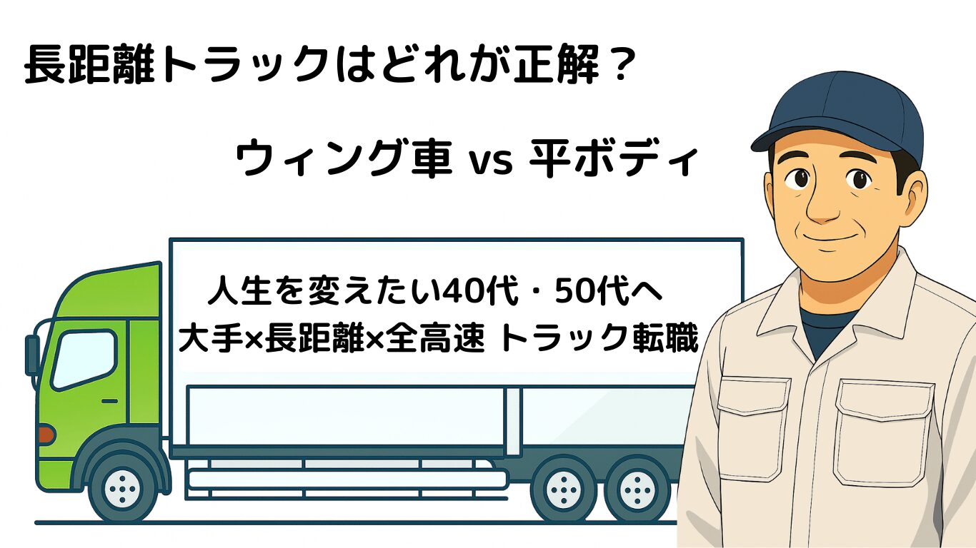 長距離トラックはウィング車と平ボディどちらが良いかを比較しメリット・デメリットを解説する