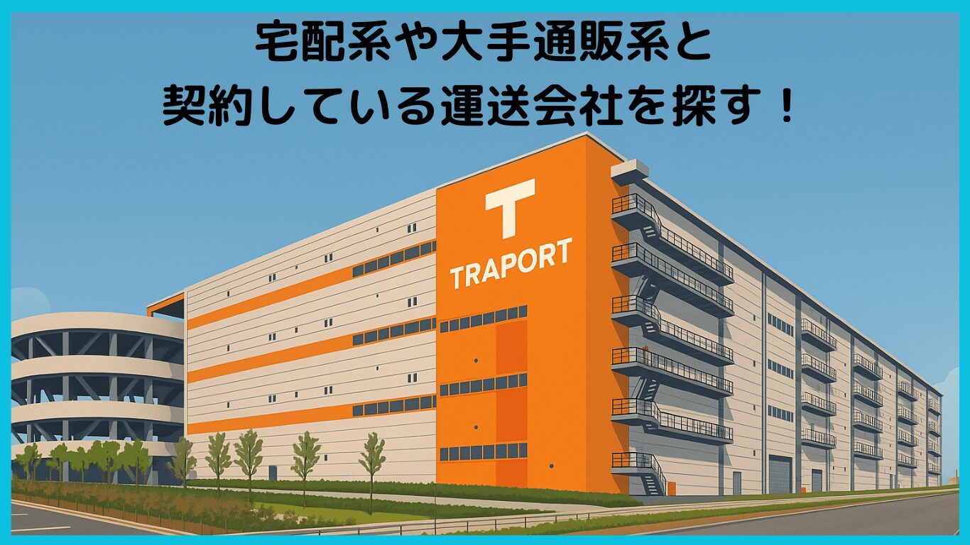 大手宅配系や通販系と契約している運送会社の物流センター外観