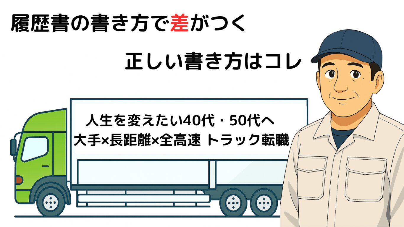 中卒でも大手運送会社に受かるトラック運転手の履歴書の書き方と面接まで通過するコツを解説