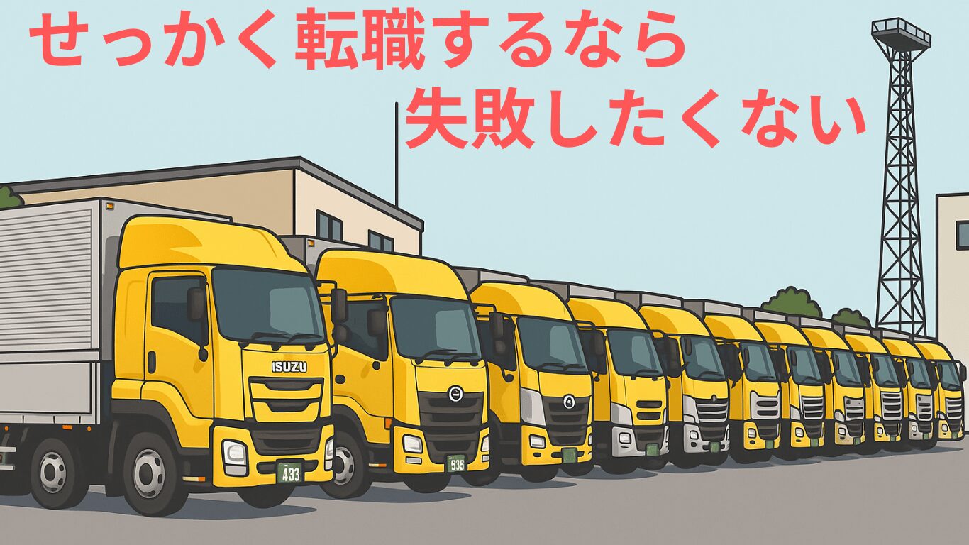 長距離トラック転職で失敗しないために注意すべき共通点をイラストで解説
