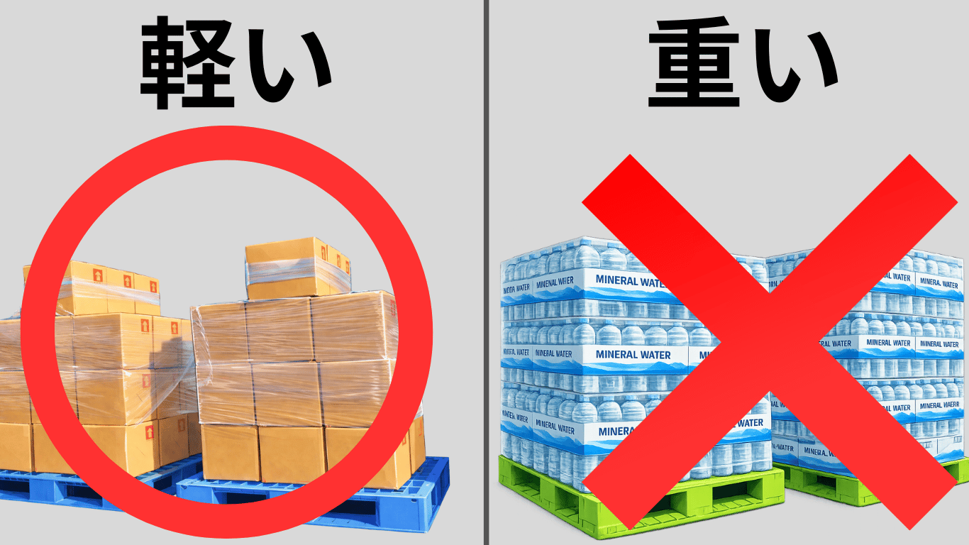 トラックドライバーが軽い荷物を積み込む物流作業のイメージ（重い飲料は除く）
