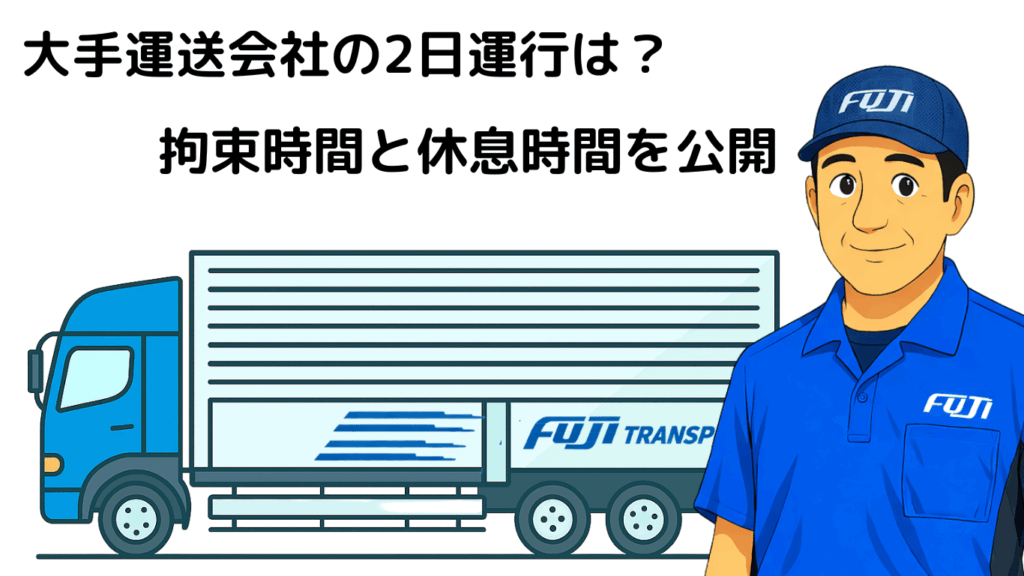 フジトランスポートの2日運行の拘束時間と休息時間